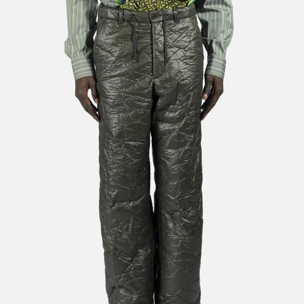 BNWT AW21 DRIES VAN NOTEN PERTO CRINKLED SATIN PANTS S